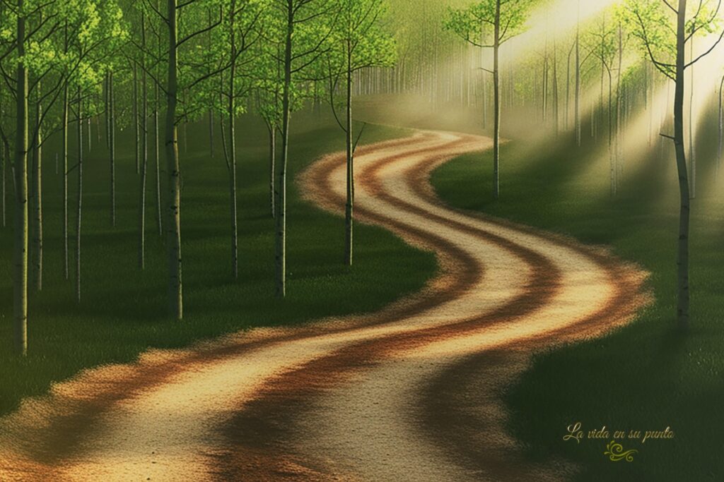 camino en bosque simbolizando cambio de vida